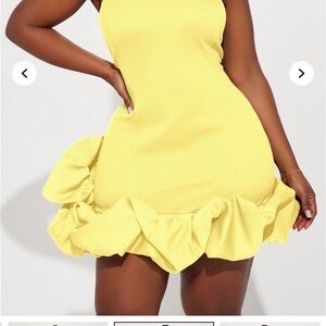 FASHIONNOVA Wilma Ruffle Mini Dress